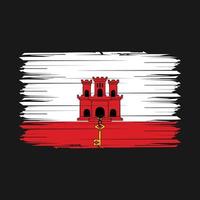 Gibraltar vlag borstel vector illustratie