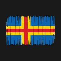 een land eilanden vlag borstel vector