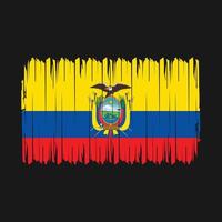 Ecuador vlag borstel vector illustratie