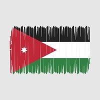Jordanië vlag borstel vector illustratie