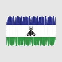 Lesotho vlag borstel vector illustratie