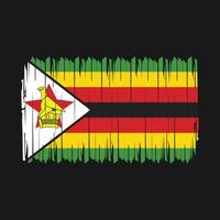 Zimbabwe vlag borstel vector illustratie