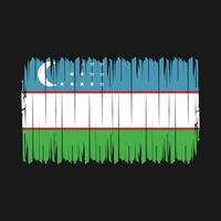 Oezbekistan vlag borstel vector illustratie