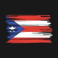 Puerto Rico vlagborstel vector