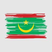 Mauritanië vlag borstel vector