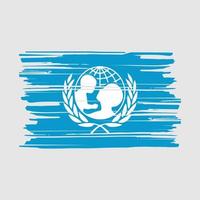 unicef vlag borstel vector