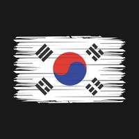 zuiden Korea vlag borstel vector illustratie