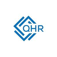 qhr brief logo ontwerp Aan wit achtergrond. qhr creatief cirkel brief logo concept. qhr brief ontwerp. vector