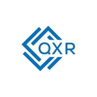 qxr brief logo ontwerp Aan wit achtergrond. qxr creatief cirkel brief logo concept. qxr brief ontwerp. vector