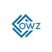 owz brief logo ontwerp Aan wit achtergrond. owz creatief cirkel brief logo concept. owz brief ontwerp. vector