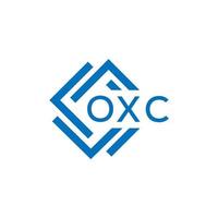 oxc brief logo ontwerp Aan wit achtergrond. oxc creatief cirkel brief logo concept. oxc brief ontwerp. vector