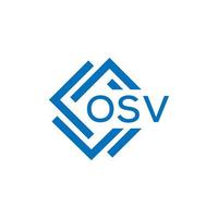 osv brief logo ontwerp Aan wit achtergrond. osv creatief cirkel brief logo concept. osv brief ontwerp. vector