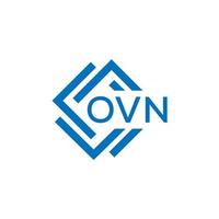 ovn brief logo ontwerp Aan wit achtergrond. ovn creatief cirkel brief logo concept. ovn brief ontwerp. vector