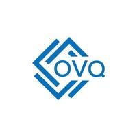 ovq brief logo ontwerp Aan wit achtergrond. ovq creatief cirkel brief logo concept. ovq brief ontwerp. vector