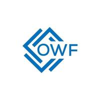 owf brief logo ontwerp Aan wit achtergrond. owf creatief cirkel brief logo concept. owf brief ontwerp. vector