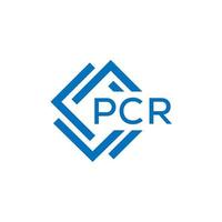 pcr creatief cirkel brief logo concept. pcr brief ontwerp. vector