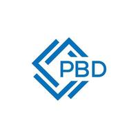 pbd creatief cirkel brief logo concept. pbd brief ontwerp.pbd brief logo ontwerp Aan wit achtergrond. pbd creatief cirkel brief logo concept. pbd brief ontwerp. vector