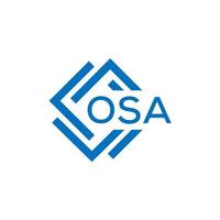 osa brief logo ontwerp Aan wit achtergrond. osa creatief cirkel brief logo concept. osa brief ontwerp. vector