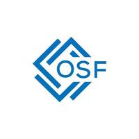 osf brief logo ontwerp Aan wit achtergrond. osf creatief cirkel brief logo concept. osf brief ontwerp. vector