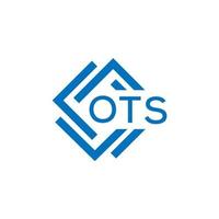 ots brief logo ontwerp Aan wit achtergrond. ots creatief cirkel brief logo concept. ots brief ontwerp. vector