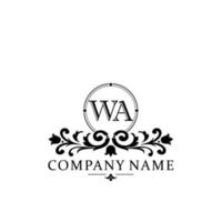 brief wa bloemen logo ontwerp. logo voor Dames schoonheid salon massage kunstmatig of spa merk vector