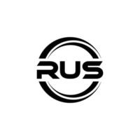 Rus brief logo ontwerp in illustratie. vector logo, schoonschrift ontwerpen voor logo, poster, uitnodiging, enz.