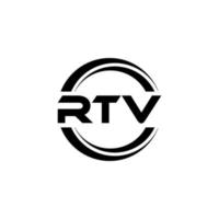 rtv brief logo ontwerp in illustratie. vector logo, schoonschrift ontwerpen voor logo, poster, uitnodiging, enz.