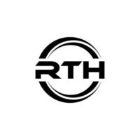 rth brief logo ontwerp in illustratie. vector logo, schoonschrift ontwerpen voor logo, poster, uitnodiging, enz.