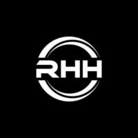 rhh brief logo ontwerp in illustratie. vector logo, schoonschrift ontwerpen voor logo, poster, uitnodiging, enz.