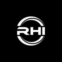 rhi brief logo ontwerp in illustratie. vector logo, schoonschrift ontwerpen voor logo, poster, uitnodiging, enz.