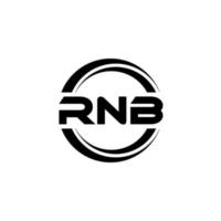 rnb brief logo ontwerp in illustratie. vector logo, schoonschrift ontwerpen voor logo, poster, uitnodiging, enz.