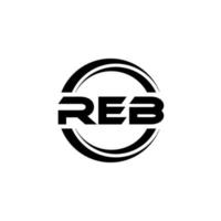 reb brief logo ontwerp in illustratie. vector logo, schoonschrift ontwerpen voor logo, poster, uitnodiging, enz.