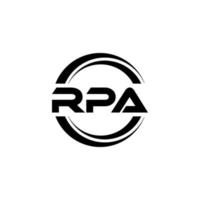 rpa brief logo ontwerp in illustratie. vector logo, schoonschrift ontwerpen voor logo, poster, uitnodiging, enz.