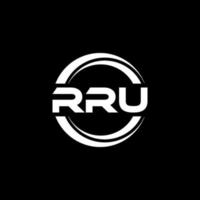 rru brief logo ontwerp in illustratie. vector logo, schoonschrift ontwerpen voor logo, poster, uitnodiging, enz.