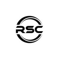 rsc brief logo ontwerp in illustratie. vector logo, schoonschrift ontwerpen voor logo, poster, uitnodiging, enz.