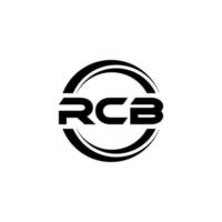 rcb brief logo ontwerp in illustratie. vector logo, schoonschrift ontwerpen voor logo, poster, uitnodiging, enz.