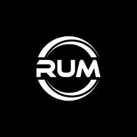 rum brief logo ontwerp in illustratie. vector logo, schoonschrift ontwerpen voor logo, poster, uitnodiging, enz.