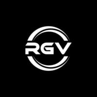 rgv brief logo ontwerp in illustratie. vector logo, schoonschrift ontwerpen voor logo, poster, uitnodiging, enz.