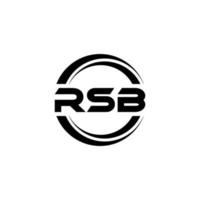 rsb brief logo ontwerp in illustratie. vector logo, schoonschrift ontwerpen voor logo, poster, uitnodiging, enz.