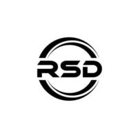 rsd brief logo ontwerp in illustratie. vector logo, schoonschrift ontwerpen voor logo, poster, uitnodiging, enz.