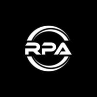 rpa brief logo ontwerp in illustratie. vector logo, schoonschrift ontwerpen voor logo, poster, uitnodiging, enz.