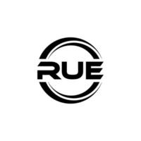 rue brief logo ontwerp in illustratie. vector logo, schoonschrift ontwerpen voor logo, poster, uitnodiging, enz.