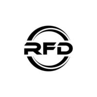 rfd brief logo ontwerp in illustratie. vector logo, schoonschrift ontwerpen voor logo, poster, uitnodiging, enz.