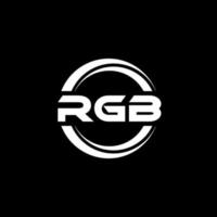 rgb brief logo ontwerp in illustratie. vector logo, schoonschrift ontwerpen voor logo, poster, uitnodiging, enz.