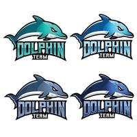 dolfijn mascotte logo ontwerp vector met modern illustratie concept stijl voor insigne, embleem en t-shirt afdrukken. modern dolfijn logo illustratie voor sport, gamer, wimpel en esport team.
