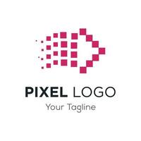 pixel logo ontwerp vector sjabloon