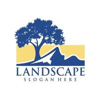 landschap logo vector ontwerpsjabloon