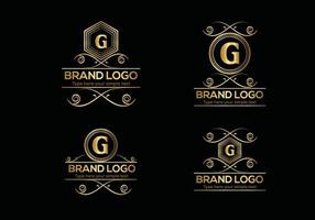 eerste brief luxe logo sjabloon in vector kunst