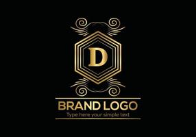 eerste brief luxe logo sjabloon in vector kunst