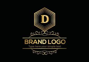 eerste brief luxe logo sjabloon in vector kunst